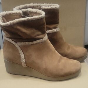 Style & Co. Tan Wedge Boots